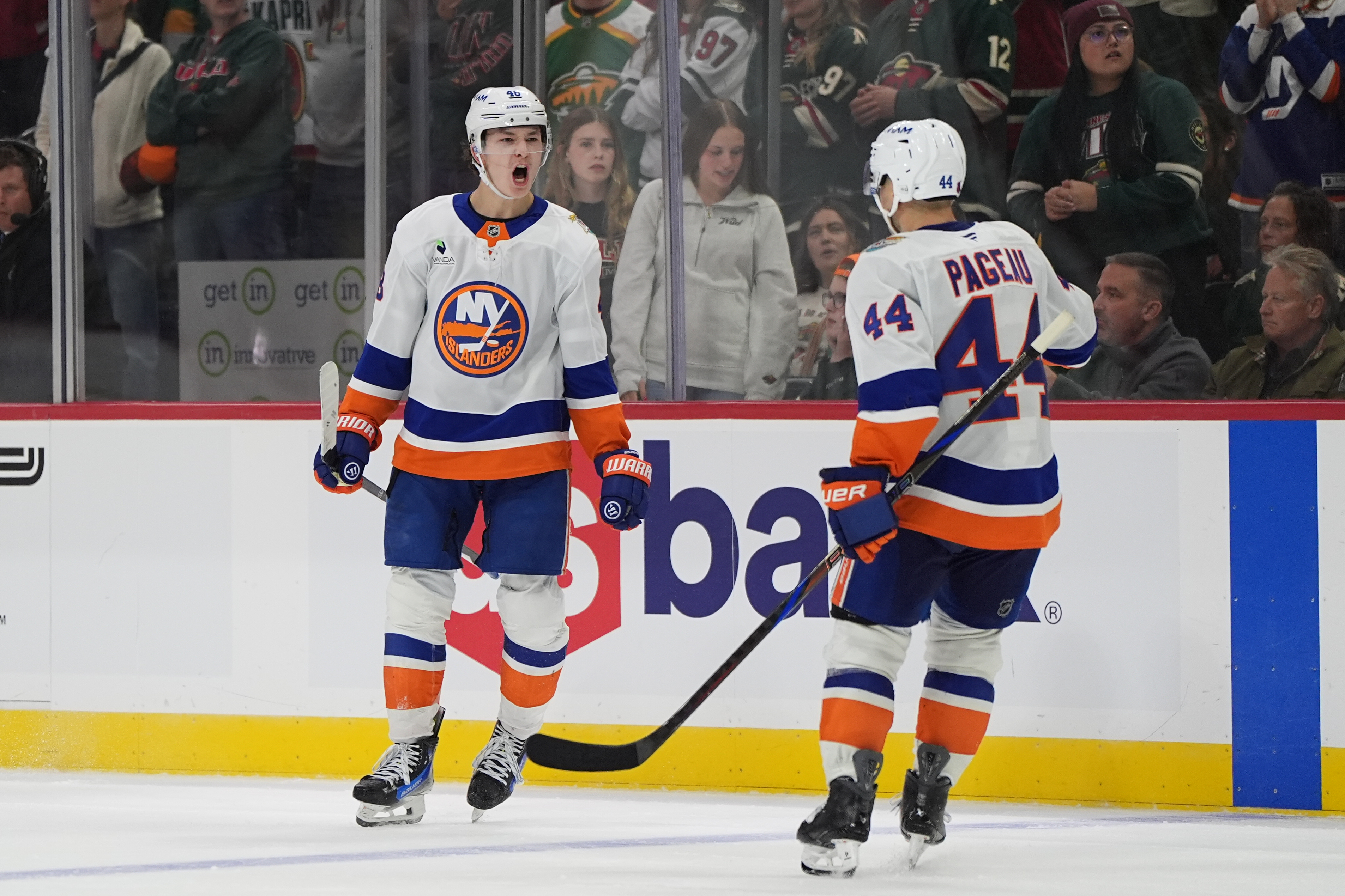 Schaefer scores his 2nd goal of the game in OT to lift Islanders past Wild, 4-3 — Fargo Sports news